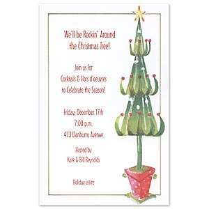   Abstract Tree Invitation Holiday Invitations