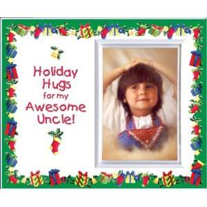  Holiday Hugs for My Awesome Uncle Christmas Picture Frame 