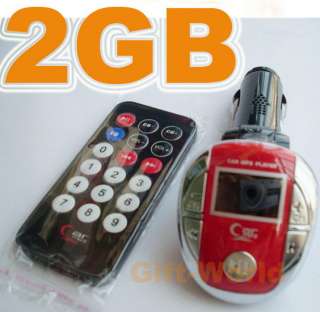 2GB Flash memory Car  Player FM Transmitter USB Drive Slot, with 4 