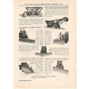  1929 Good Roads Machinery Grader Roller Snow Plow 2 Page 