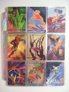 1993 MARVEL MASTERPIECE 90 CARD SET  NM/MINT in sleeves WoW  