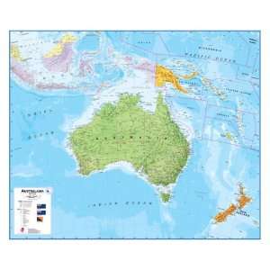    Australia Laminated Wall Map   47W x 39H in.