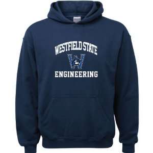  Westfield State Owls Navy Youth Engineering Arch Hooded 