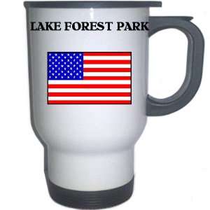 US Flag   Lake Forest Park, Washington (WA) White Stainless Steel Mug
