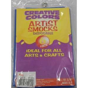   Colors Disposable Artists Smocks (6 Pack) Ages 3   7 