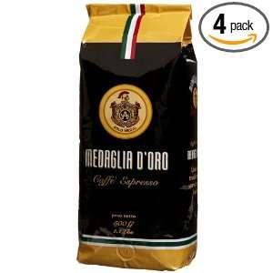 Medaglia D Oro Whole Espresso Beans, 17.6 Ounce Bags (Pack of 4 