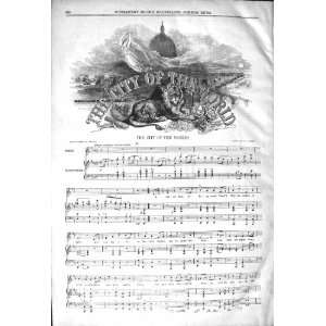  1842 SHEET MUSIC THE CITY OF THE WORLD BAYLEY LODER