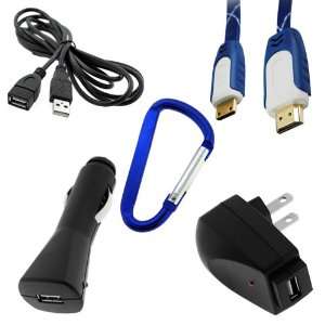 Extension USB Cable + 6FT Mini HDMI Cable + USB Travel Charger +USB 