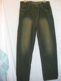 Old Skool Jeans Button Flap Back Pockets Wrinkle Effect Sz. 32x31 