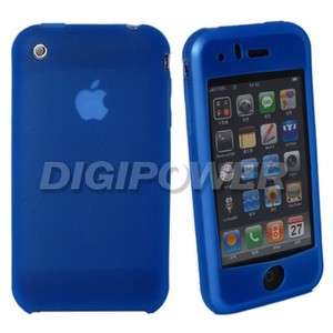 BLUE SILICONE SOFT CASE COVER SKIN FOR IPHONE 3G 3GS  