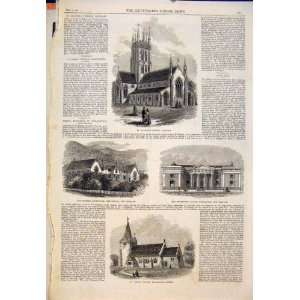  Clapham Church Sussex New Zealand Wellington Print 1864 