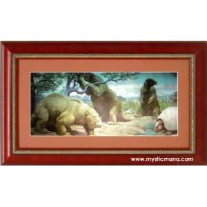  Ground Sloths By Charles Knight Framed Museum Quality 