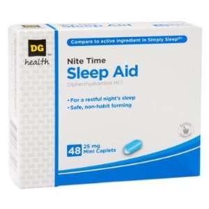  DG Health Nite Time Sleep Aid   25 mg Mini Caplets, 48 ct 