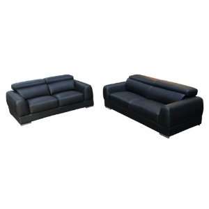   Sofa, Loveseat Click Clack Headrests Bonded Leather