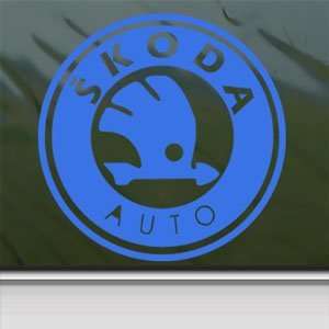  Skoda Blue Decal Auto Truck Bumper Window Vinyl Blue 