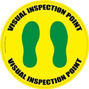 Visual Inspection Point Floor Sign 22 Circle