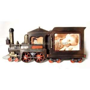  Locomotive Train Railroad Model with Picture Frame