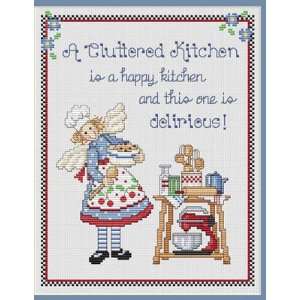  Cluttered Kitchen, A   Cross Stitch Pattern Arts, Crafts 