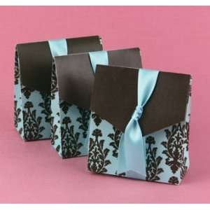  Flourish Design Turquoise and Brown Favor Boxes Health 