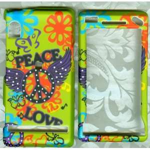  love peace rubberized Motorola A853 A854 Milestone phone 