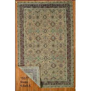  5x8 Hand Knotted Sivas Turkey Rug   56x85