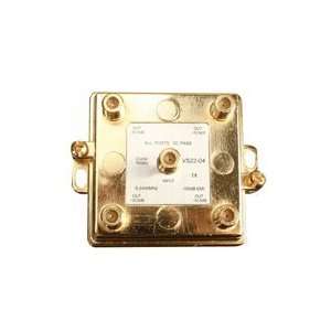 Brass Digital Coaxial Splitter   Cable Satellite 5 2400MHz 1 in 4 out 