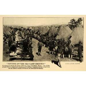  1917 Print Camp Devens Ayer Junction Massachusetts WWI 