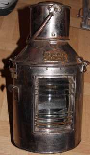 Antique Meteorite Stern Side Ship Lantern 14 X 7 3/8 X 7 3/8  