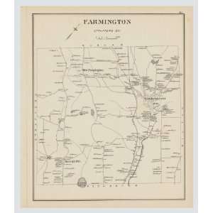  Original 1892 Antique Map Bundle of 3~ Farmington, New 