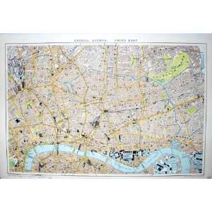   STANFORD MAP 1904 STREET PLAN CENTRAL LONDON ENGLAND