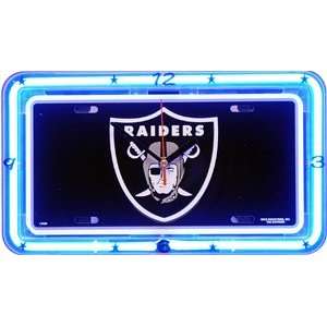  Raider Collector Neon License Plate Clock