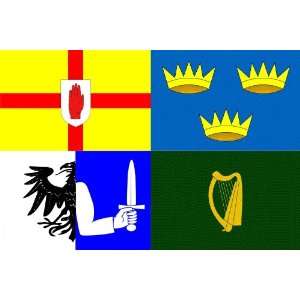  Ireland 4 Provinces Flag Clear Acrylic Keyring 2.75 inches 