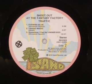 TRAFFIC Shoot Out at the Fantasy Factory 1973 LP NM   