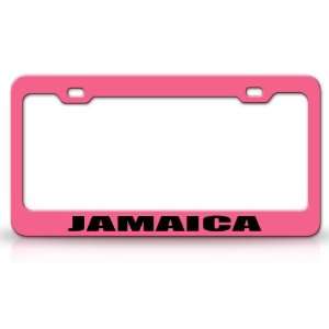  JAMAICA Country Steel Auto License Plate Frame Tag Holder 