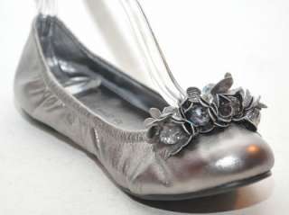 Marc Fisher Zippy Ballet Silver Grey Soft Leather Flat Women Shoes 6.5 