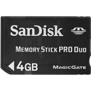 SanDisk 4GB Memory Stick PRO Duo. 4GB MEMORY STICK PRO MSPRO DUO CARD 