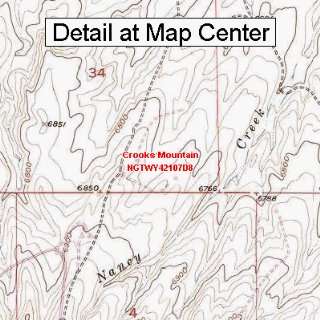  USGS Topographic Quadrangle Map   Crooks Mountain, Wyoming 