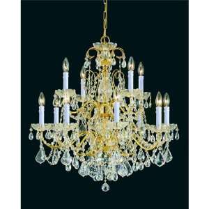  Crystorama 3228 GD CL SAQ Imperial 8 + 4 Light Chandelier 