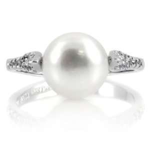  Sidras Freshwater Button Pearl Ring   White Jewelry