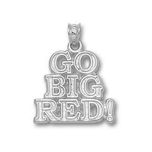  Indiana Hoosiers Sterling Silver GO BIG RED Pendant 