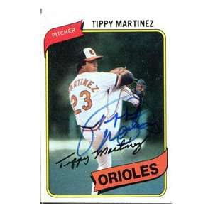 Tippy Martinez Autographed 1980 Topps Card  Sports 