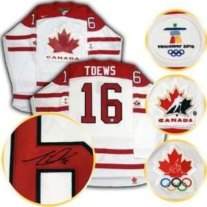 Jonathan Toews Signed Jersey Canada Replica white   Autographed NHL 