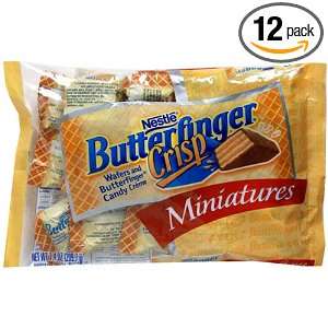 Nestles Butterfinger Crisp Miniatures, 7.4 Ounce Bags (Pack of 12 