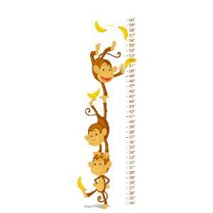  Monkey Canvas Growth Chart Baby