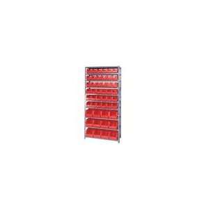 Quantum Storage Complete Shelving System with Large Parts Bins   12in 
