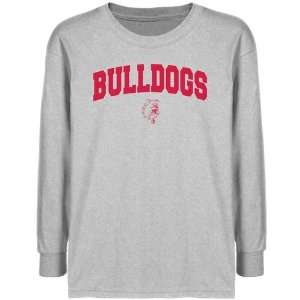 Ferris State Bulldogs Youth Ash Logo Arch T shirt      