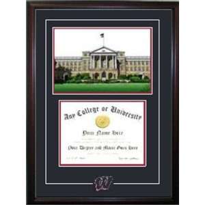 University of Wisconsin Badgers Alumni Mahogany Diploma Frame  
