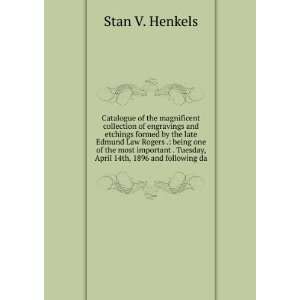   . Tuesday, April 14th, 1896 and following da Stan V. Henkels Books