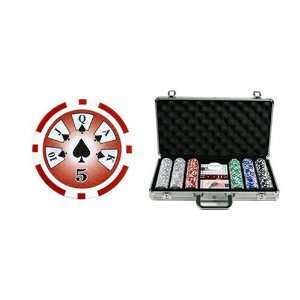 300 Clay Royal Flush 13.5g Casino Poker Chip Set  Sports 