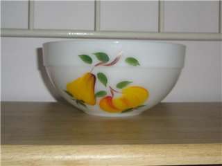 Fire King PAINTED FRUIT Colonial Kitchen Mixing Bowl  